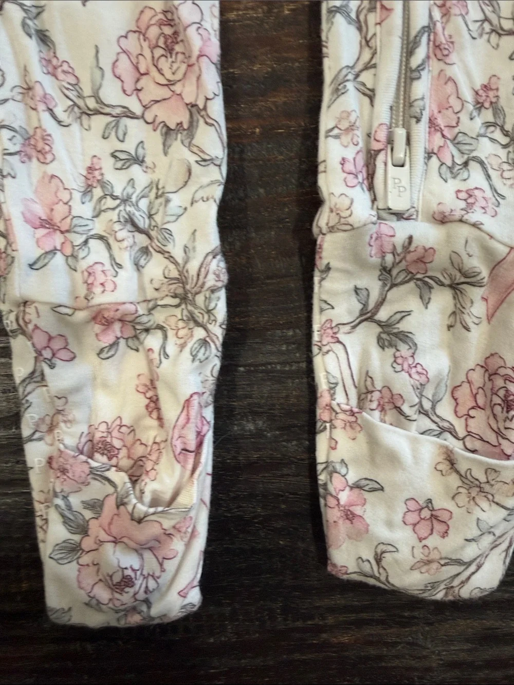 Posh Peanut Pink Floral & Bow-Print Kids One-Piece Footie